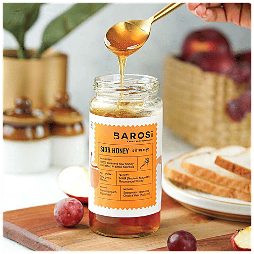 Barosi Sidr Honey - Pure, Raw & Unprocessed, Rich In Antioxidants, Natural Superfood, 500 g Jar 