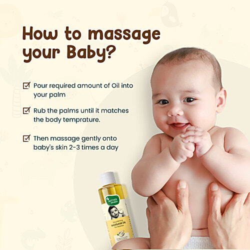 Mother Sparsh Baby Massage Oil - With 18 Herbal Extracts, Pure & Gentle, Nourishes Skin, 100 ml  