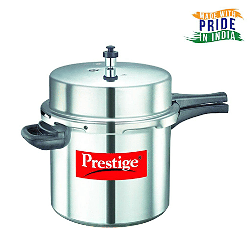Prestige Popular Aluminium Outer Lid Pressure Cooker - Induction Base, 12 L