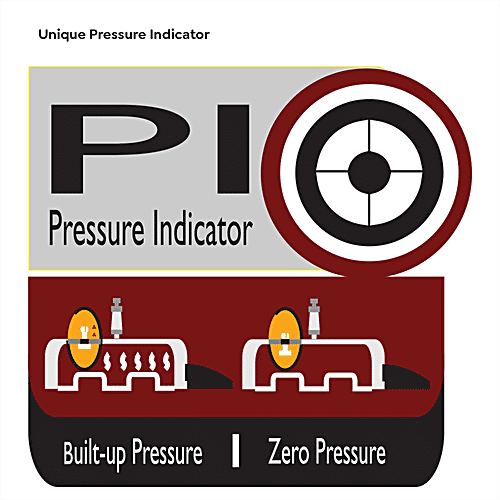 Prestige Deluxe Alpha Svachh Stainless Steel Spillage Control Pressure Cooker - Silver, 4 L