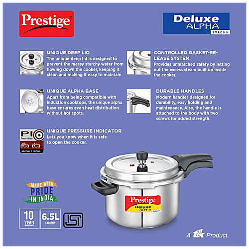 Buy Prestige Deluxe Alpha Svachh Pressure Cooker Stainless Steel