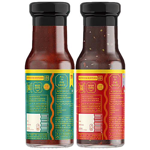 MasterChow Kolkata King Schezwan & Delhi Belly Stir Fry Veg Asian Sauce - Adds Flavour, 400 g (Pack of 2) 