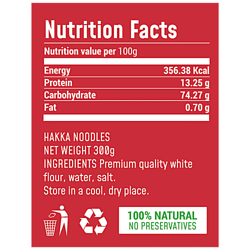 MasterChow Veg Hakka Noodle Kit - For Chowmein, Non-Fried, Natural, 300 g (Pack of 2) 