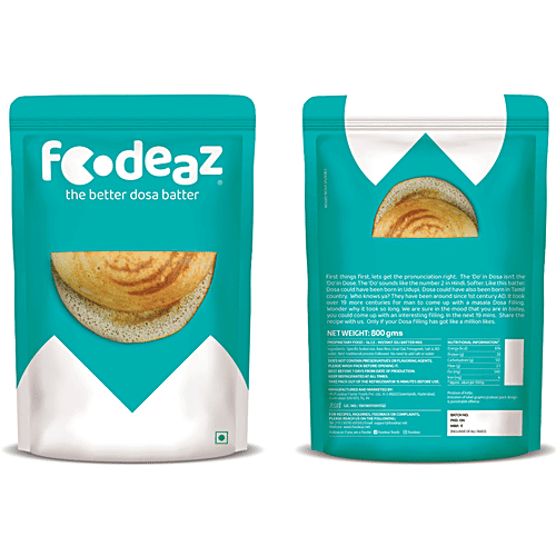 Foodeaz Dosa Batter, 800 g Pouch Perfect Breakfast