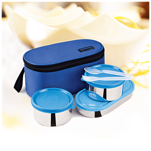 Buy Trueware 2+1 Stainless Steel Tiffin/ Lunch Box YumYum XL, BPA Free, Leak Proof, Durable