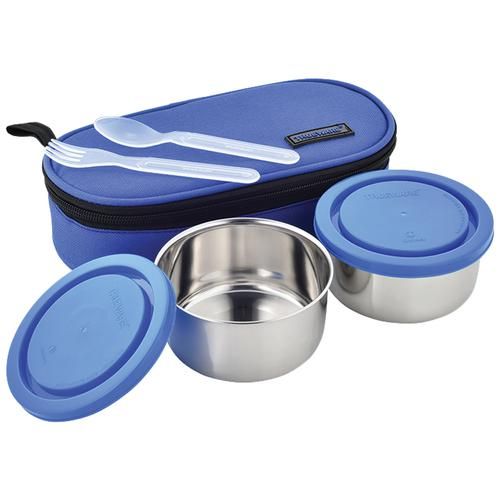 Buy Trueware Stainless Steel Lunch Box With 3 Plastic Containers ...