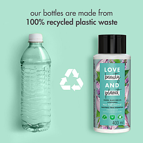 Love Beauty & Planet Onion, Black Seed & Patchouli Hair Fall Control Sulfate Free Shampoo, 200 ml  