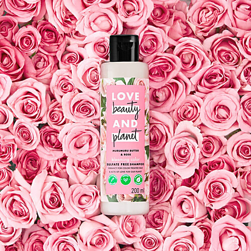 Love Beauty & Planet Blooming Colour Shampoo - Murumuru Butter & Rose, For Colour Treated Hair, 200 ml  