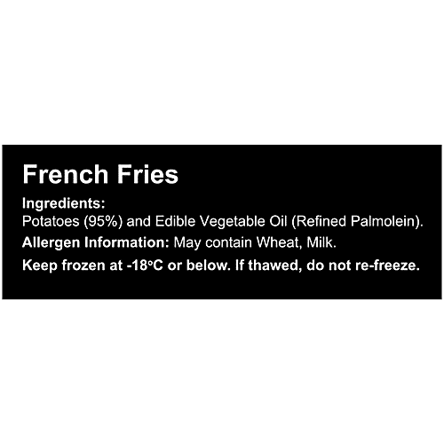 HyFun French Fries - Rich In Protein & Fibre, Crispy, No Preservatives, Frozen Snack, 1 kg  