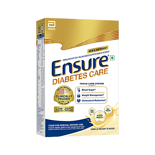 Ensure Diabetes Care Specialized Nutrition Drink, Vanilla, 375 g Box 