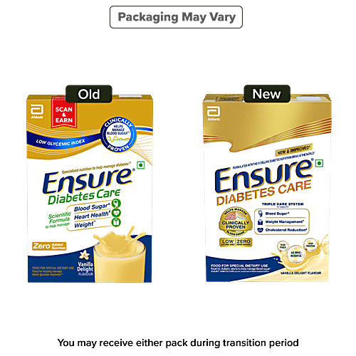 Ensure Diabetes Care Specialized Nutrition Drink, Vanilla, 375 g Box 