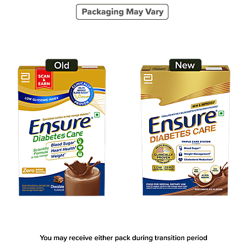 Ensure Diabetes Care Rich Chocolate Flavoured Nutrition Drink, 375 g  