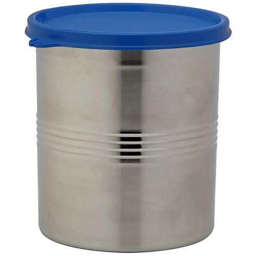 Signoraware Modular Stainless Steel Container - Round, High Quality, Mod Blue, 4.5 l  