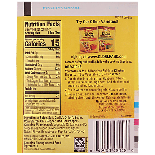 Buy Old El Paso Taco Seasoning Chicken Online at Best Price of Rs 295