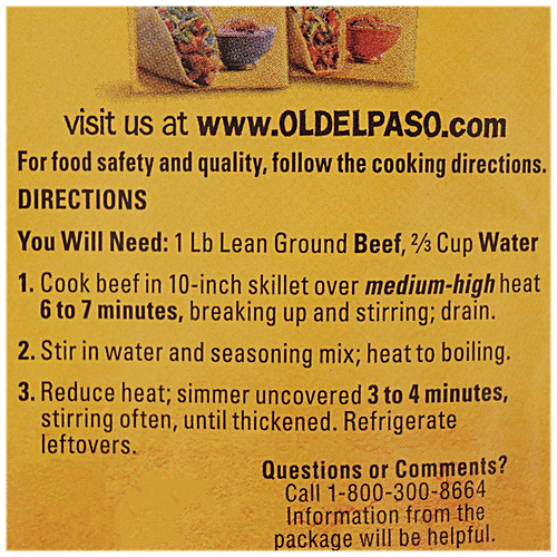 Buy Old El Paso Taco Seasoning Mix 25 Less Sodium Online at Best Price