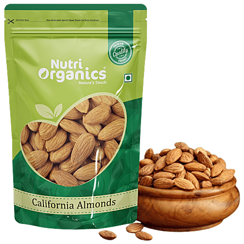 Nutri Organics California Almonds - Natural, Packed With Nutrition, 1 kg