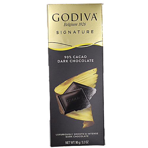 Buy Godiva 90 Cacao Dark Chocolate Bar Luxuriously Smooth & Intense, Rich Flavour, Superior