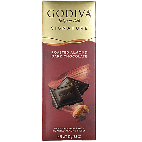 Buy Godiva Roasted Almonds Dark Chocolate Bar Rich Flavour, Superior