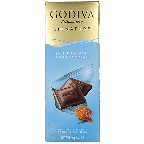Buy Godiva Salted Caramel Milk Chocolate With Salted Toffee Pieces, Rich Flavour & Superior
