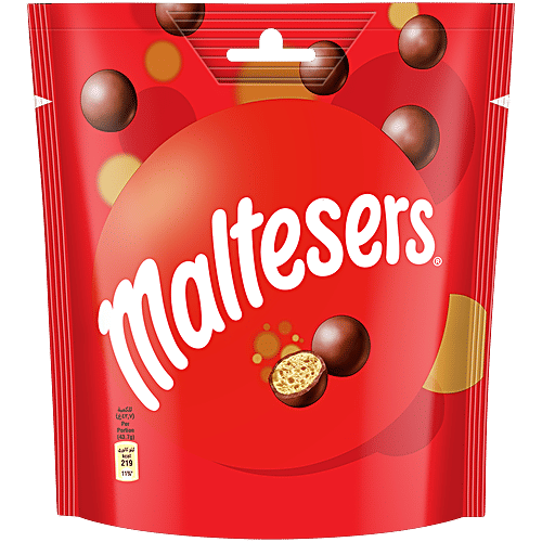 Maltesers Imported Chocolate Pack - Rich, Creamy & Sweet, 175 g Pouch Delicious Honeycomb Spheres
 Creamy Milk Chocolate