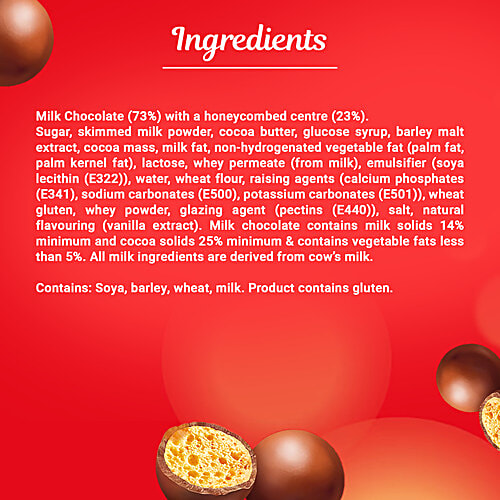 Maltesers Imported Chocolate Pack - Rich, Creamy & Sweet, 37 g Pouch Delicious Honeycomb Spheres
 Creamy Milk Chocolate
