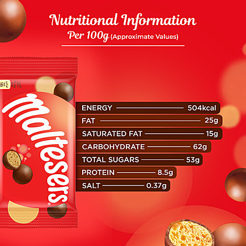 Maltesers Imported Chocolate Pack - Rich, Creamy & Sweet, 37 g Pouch Delicious Honeycomb Spheres
 Creamy Milk Chocolate