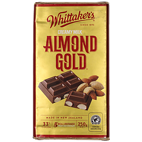 Buy WHITTAKERS Creamy Milk Almond Gold Chocolate Bar 33 Cocoa, Rich