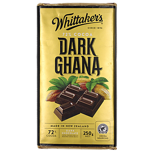 Buy WHITTAKERS Dark Ghana Bar 72 Cocoa, Dark Chocolate, Rich Flavour, Superior Taste Online