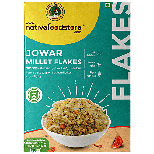Buy Nativefoodstore Jowar Millet Flakes Rich In Protein & Fibre, No
