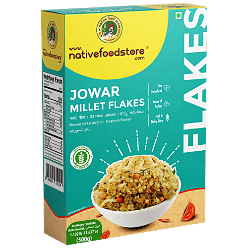 Buy Nativefoodstore Jowar Millet Flakes Rich In Protein & Fibre, No