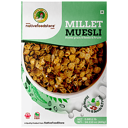 Buy Nativefoodstore Millet Muesli Horse Gram Seeds & Fruits, Rich In