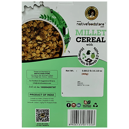 Buy Nativefoodstore Millet Muesli Horse Gram Seeds & Fruits, Rich In