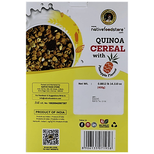 Buy Nativefoodstore Quinoa Cereal Rich In Protein & Fibre, Controls