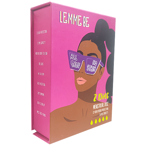 Buy LemmeBe Z Menstrual Disc With Soft Pouch 12 Hour Protection, Long
