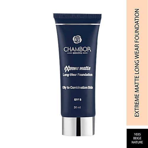 Chambor Extreme Matte Long-Wear Foundation - SPF 8, Lightweight, For Oily To Combination Skin, 30 ml 1035 Beige Nature 