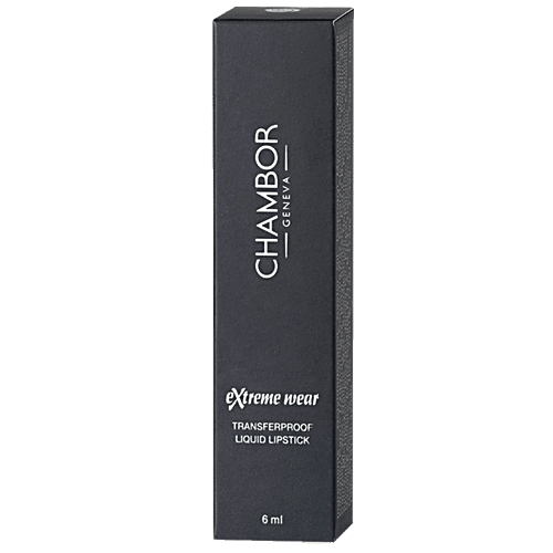 Chambor Extreme Wear Transfer Proof Liquid Lipstick - High Pigmentation, Long Lasting, 6 ml 411 Raisin Rose 