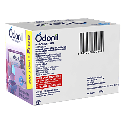 Odonil  Bathroom Air Freshener - Long Lasting Fragrance, Removes Odours, Mystic Rose, 100 g (Buy 3 Get 1 Free) 