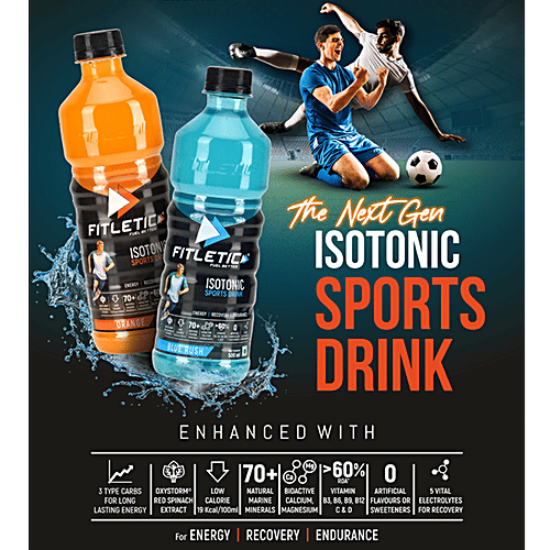 Buy FITLETIC FUEL BETTER Isotonic Sports Drink Orange, For Energy, Recovery, Endurance Online