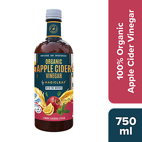 Buy Magicleaf Organic Apple Cider Vinegar With The Mother, Raw, Unfiltered, Natural Lemon