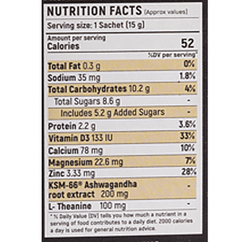 JOMO FOCUZFUELS 4 In 1 Nutricoffee Instant Coffee - Antistress+, Nutrient Enriched, Reduce Stress & Anxiety, 180 g (12 Sachets x 15 g Each) 