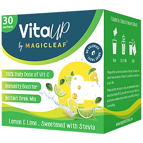 Buy Magicleaf Instant Drink Mix Lemon & Lime Flavour, Sweetened With Stevia, Immunity Booster