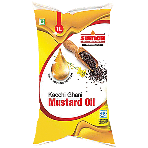 Suman Mustard Oil - Agmark Grade-1, 1 L Pouch