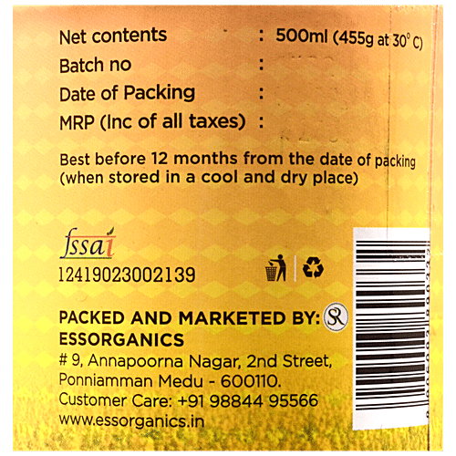 Chithirai Mustard Oil - Kachi Ghani, Pure & Natural, Healthy, For Cooking, 500 ml Bottle 