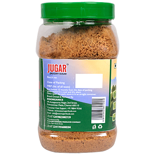 Jugar Jaggery Sugar - Natural Sweetener, Pure, Low In Calories, Helps Manage Weight, 750 g Jar