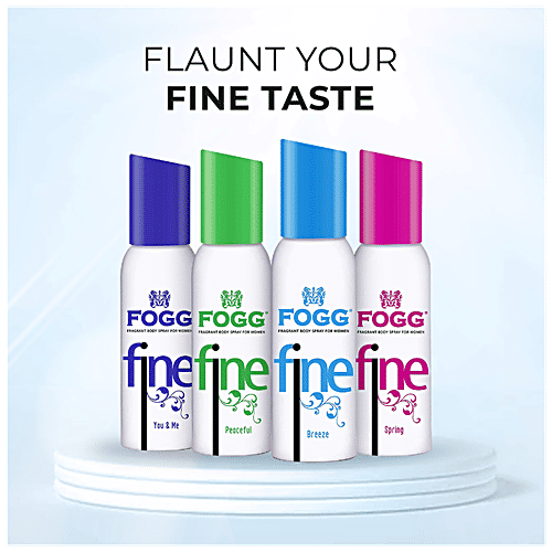 Fogg  Fine Fragrant Body Spray - Breeze, No Gas, Everyday Deodorant, For Women, 120 ml  