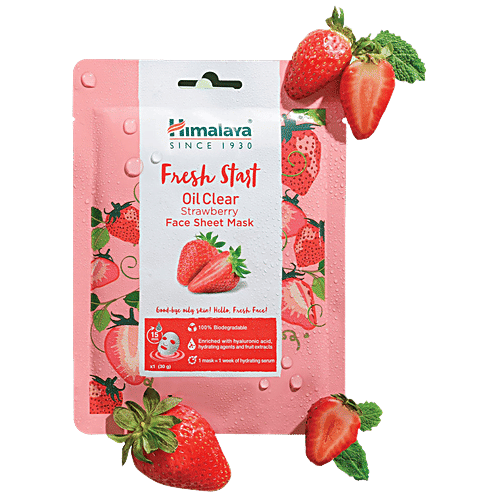 Buy Himalaya Fresh Start Oil Clear Strawberry Face Sheet Mask For