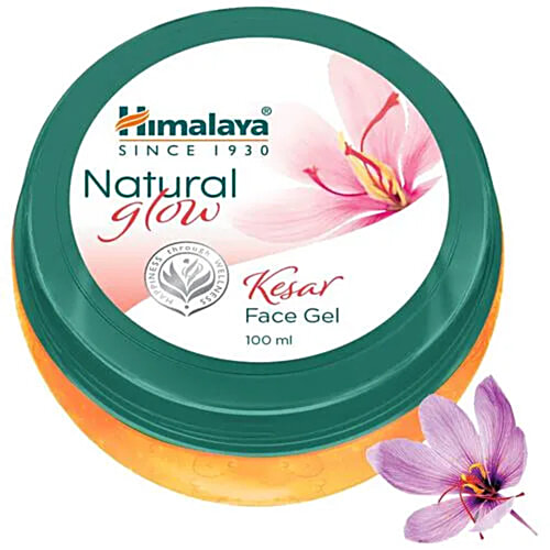 Himalaya Natural Glow Kesar Face Gel - Non-sticky, Instant Hydration, For Glowing Skin, 100 ml