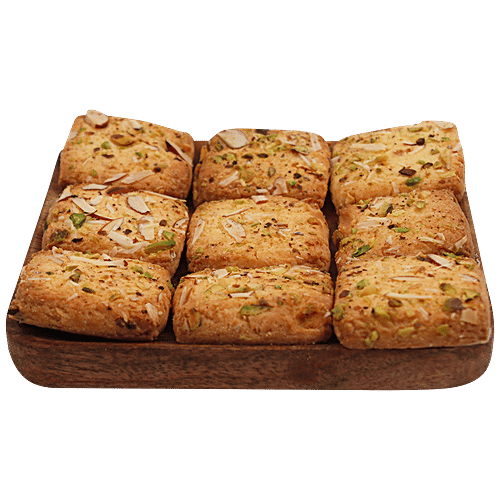 Kesar Pista & Badam Cookies - Made With Finest Ingredients, Healthy Snack, 250 g Box 