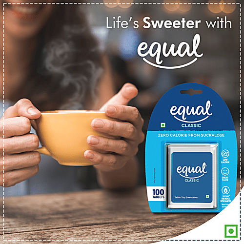 Equal Classic Zero Calorie Sweetener - Sugar Free, Calorie Control, Diabetic Friendly, 10 g (100 Tablets) 