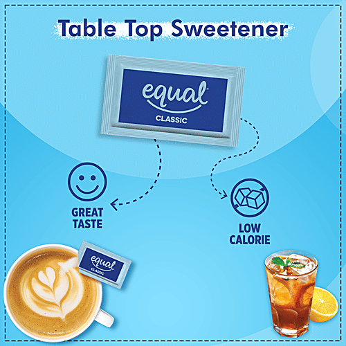 Equal Classic Zero Calorie Sweetener - Sugar Free, Calorie Control, Diabetic Friendly, 37.50 g (50 Sachet x 0.75 g each) 